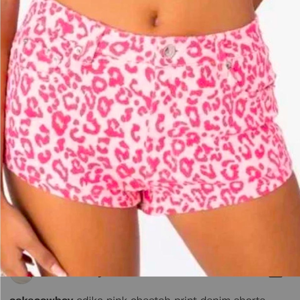 Adika pink cheetah print shorts size XS NWT